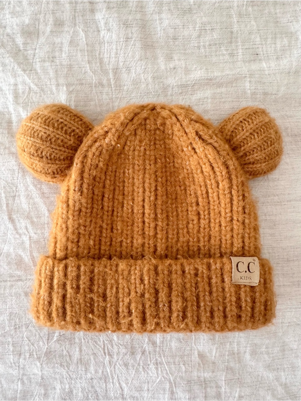 CC Kids Mustard Pom-Pom Beanie